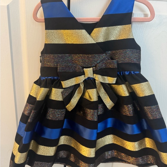 Gymboree Black and Gold Striped Formal Dress - Picture 2 of 2